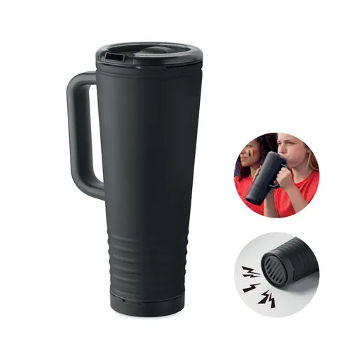 Cană termică HOWLER CUP — culoarea Negru, față