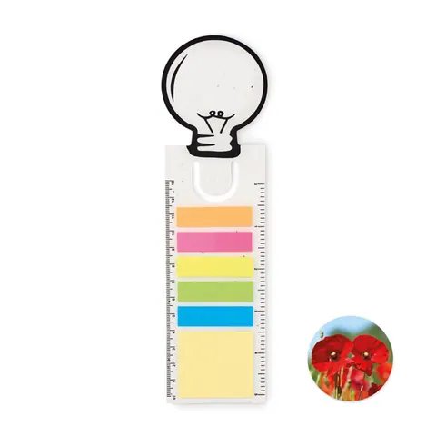 Set semn de carte IDEA SEED — culoarea Alb, față