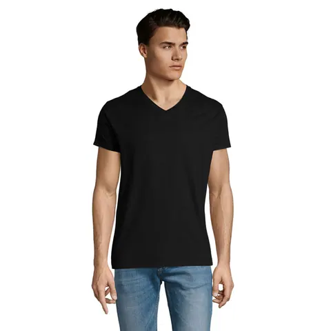 Tricou bărbați IMPERIAL V — culoarea Negru intens, față