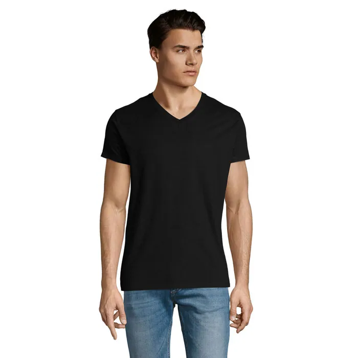 Tricou bărbați IMPERIAL V — culoarea Negru intens, față