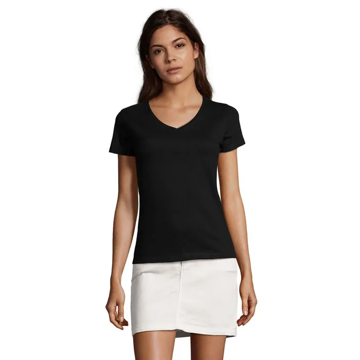 Tricou damă IMPERIAL V — culoarea Negru intens, față