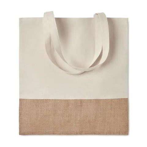 Geantă tote INDIA — culoarea Bej, față