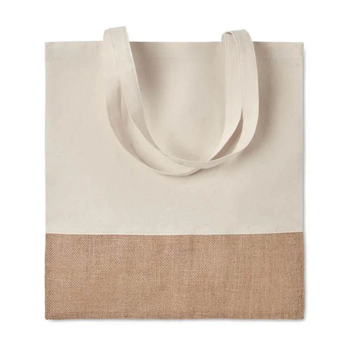 Geantă tote INDIA — culoarea Bej, față
