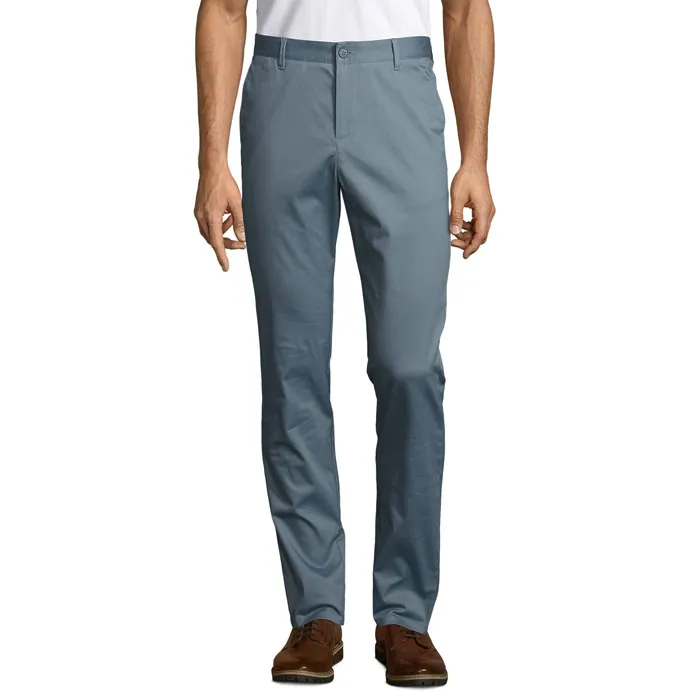 Pantaloni bărbați JARED — culoarea Albastru închis cremos, față