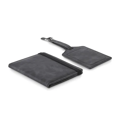 Set pașaport JETTAG — culoarea Gri piatră, față
