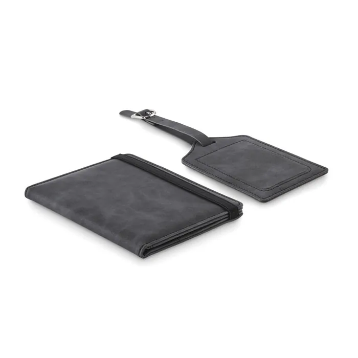 Set pașaport JETTAG — culoarea Gri piatră, față