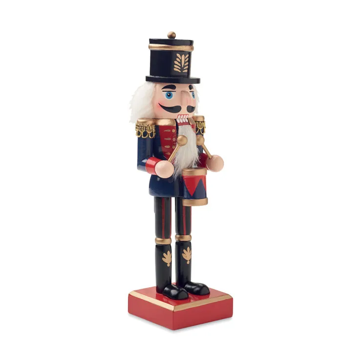 Ornament spărgător nuci lemn JOLLY CRUNCH — culoarea Albastru, față