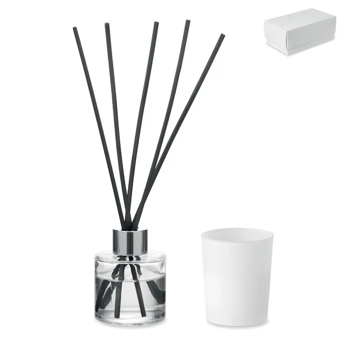 Difuzor de parfum KALOMA SET — culoarea Alb, față