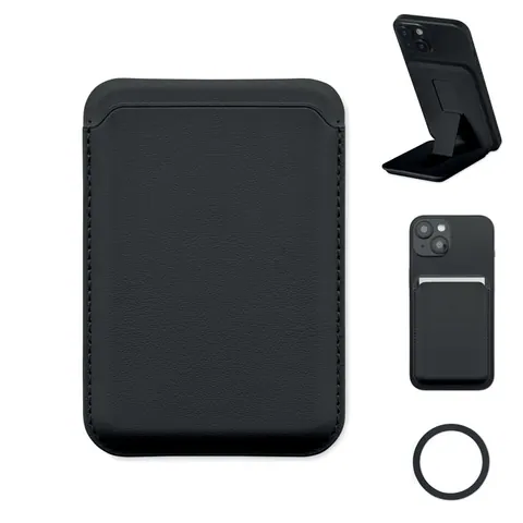 Suport pentru telefon KARTA STAND — culoarea Negru, față