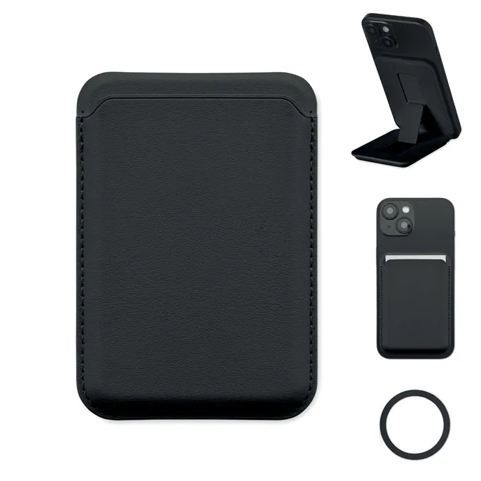 Suport pentru telefon KARTA STAND — culoarea Negru, față