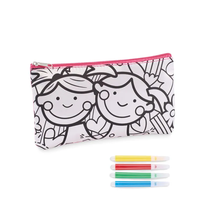 Penar creioane KIDDO — culoarea Roz pal, față