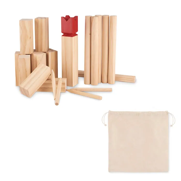 Joc șah viking — culoarea Lemn, față