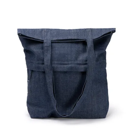 Geantă Kirk — culoarea Albastru jeans, imagine produs