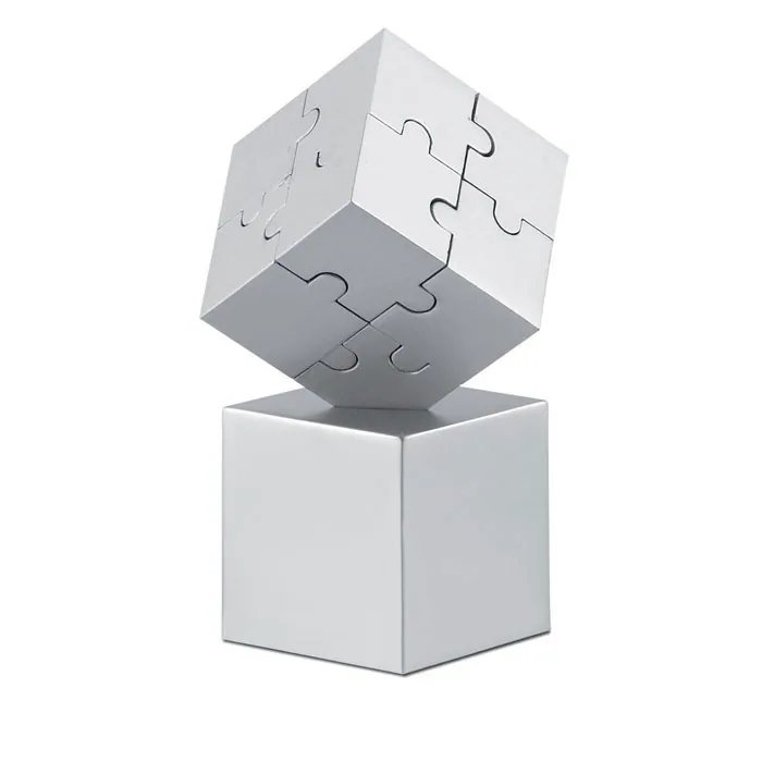 Puzzle KUBZLE — culoarea Argint mat, față