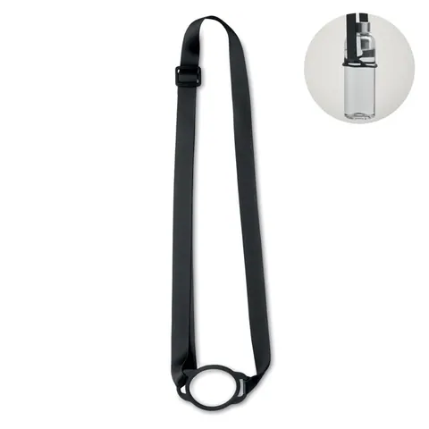 Lanyard LANCUP — culoarea Negru, față