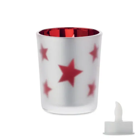 Lumânare tealight LED LANDLE — culoarea Roșu, față
