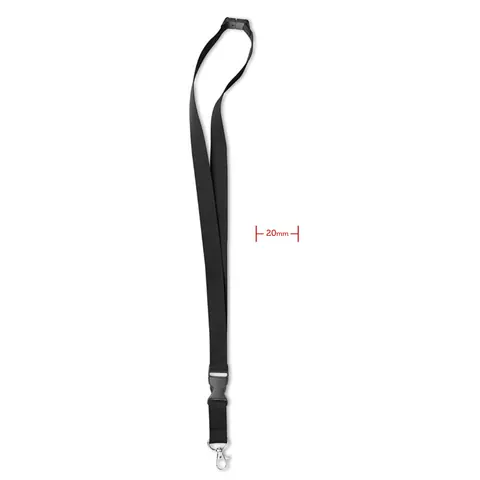 Lanyard — culoarea Negru, față