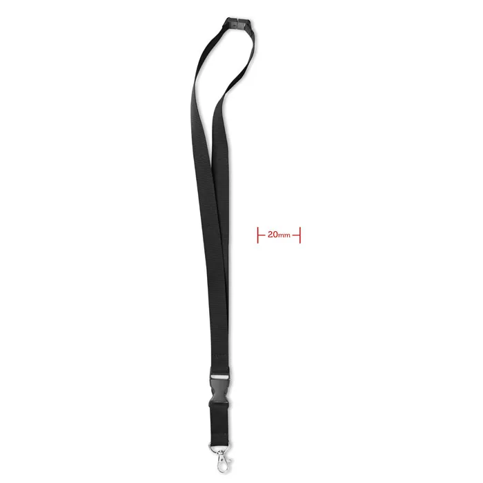 Lanyard — culoarea Negru, față