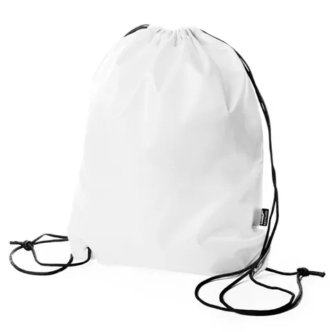 Rucsac cu șnur Larus — culoarea Alb, imagine produs