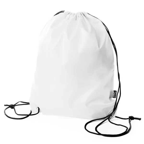 Rucsac cu șnur Larus — culoarea Alb, imagine produs