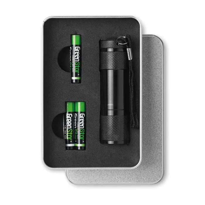 Lanternă LED PLUS — culoarea Negru, față