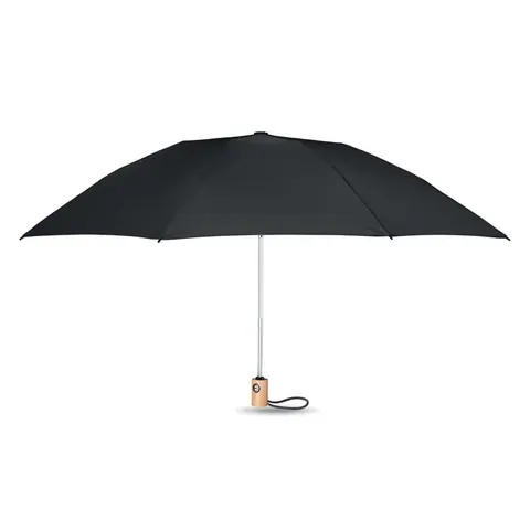 Umbrelă pliabilă LEEDS — culoarea Negru, față