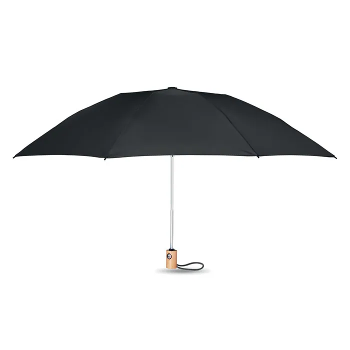 Umbrelă pliabilă LEEDS — culoarea Negru, față