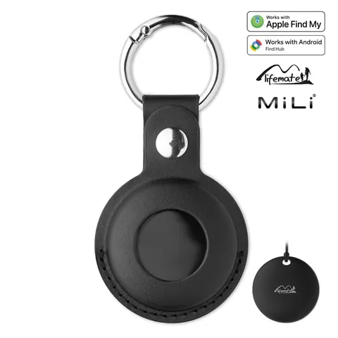Localizator Bluetooth LIFEMATE IN PU CASE — culoarea Negru, față
