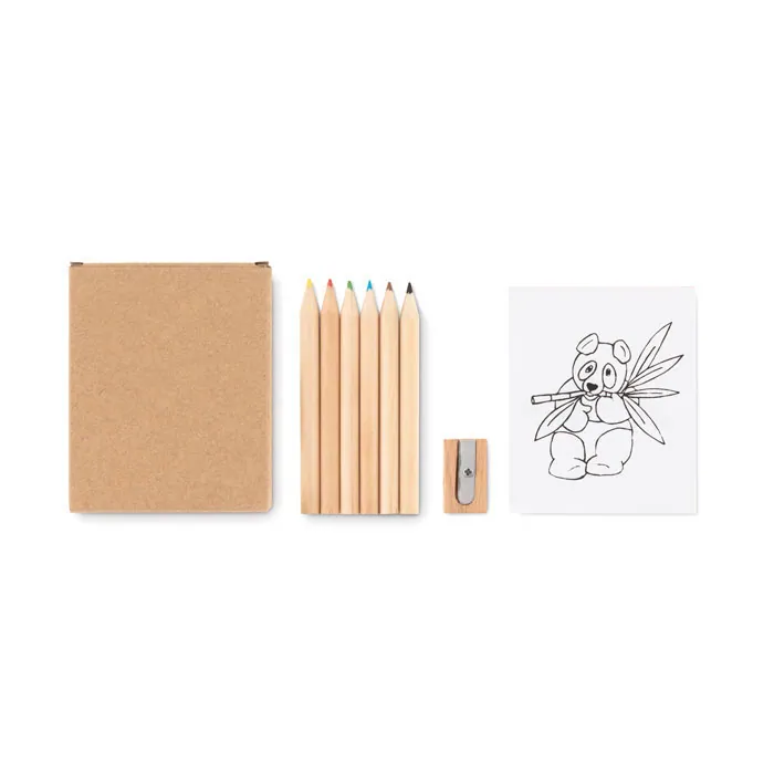 Set de colorat LITTLE VANGOGH — culoarea Bej, față