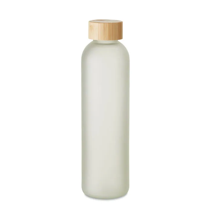 Sticlă de apă din sticlă LOM — culoarea Alb transparent, față