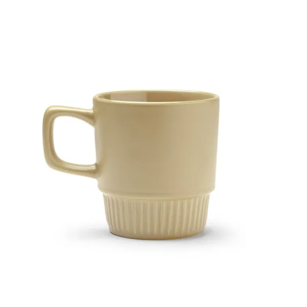 Cană ceramică Longi — culoarea Bej, imagine produs