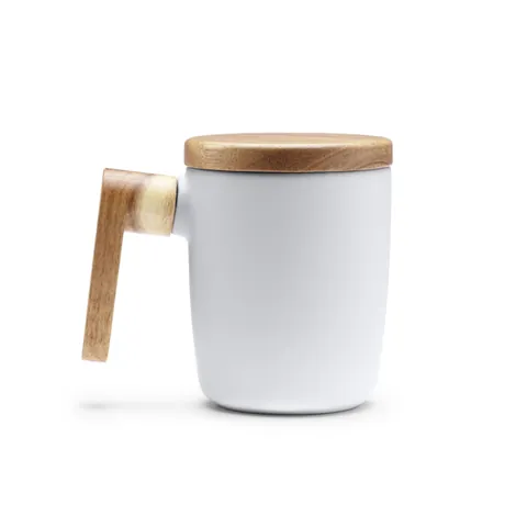 Cană ceramică Lovet — culoarea Alb, imagine produs