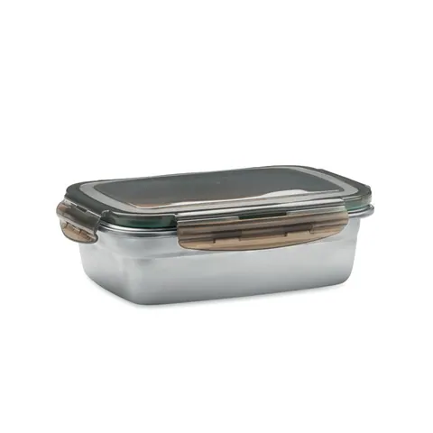 Cutie de prânz LOX — culoarea Gri transparent, față
