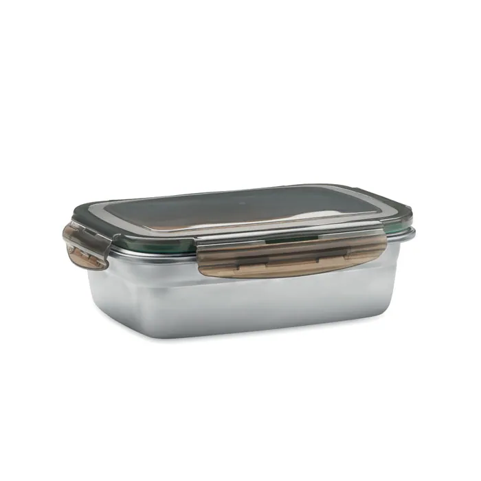 Cutie de prânz LOX — culoarea Gri transparent, față