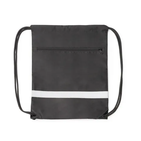 Rucsac cu șnur Lucio — culoarea Negru, imagine produs