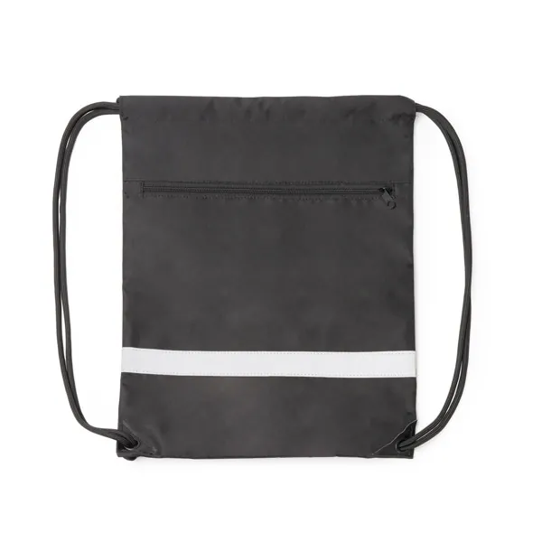 Rucsac cu șnur Lucio — culoarea Negru, imagine produs