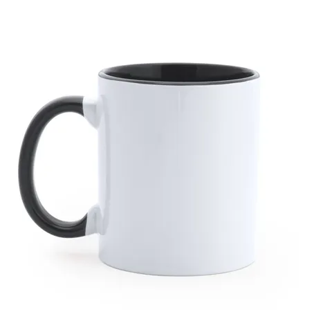 Cană ceramică Mango — culoarea Alb / Negru, imagine produs