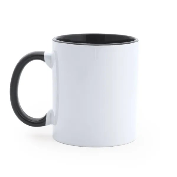 Cană ceramică Mango — culoarea Alb / Negru, imagine produs