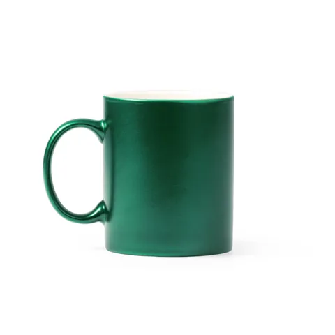 Cană ceramică Marty — culoarea Verde tei, imagine produs