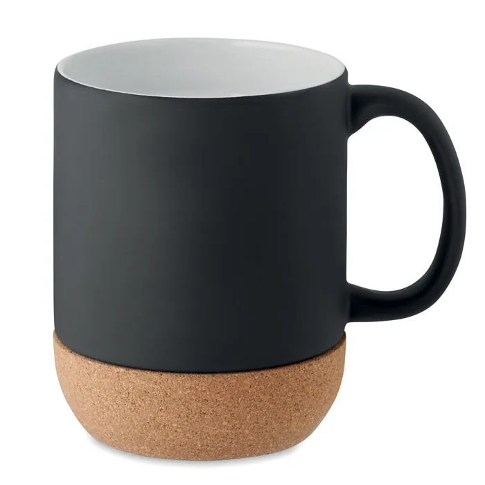 Cană ceramică MATT — culoarea Negru, față
