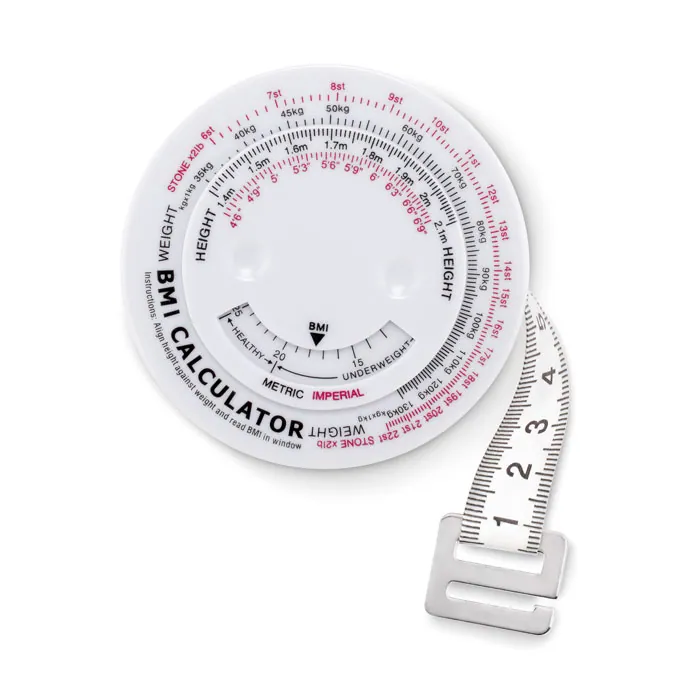 Calculator masă corporală MEASURE IT — culoarea Alb, față