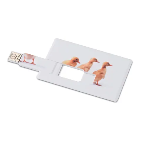 Stick USB MEMORAMA — culoarea Alb, față