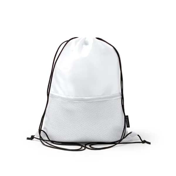 Rucsac cu șnur Milak — culoarea Alb, imagine produs