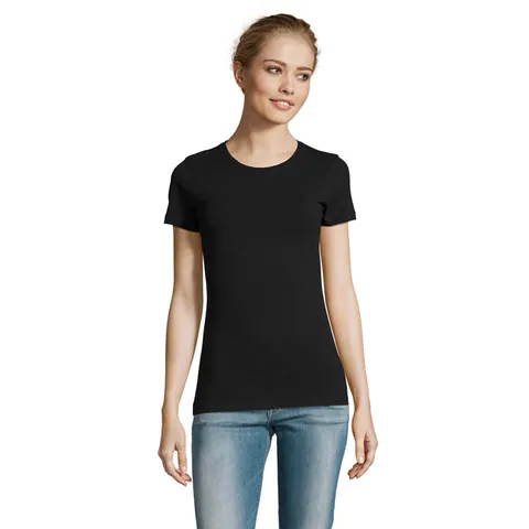 Tricou damă MILLENIUM — culoarea Negru intens, față