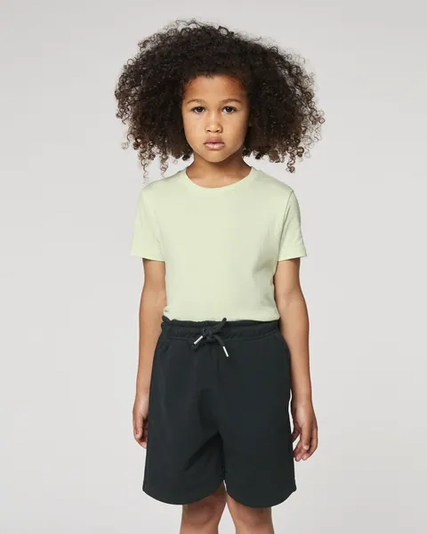 Pantaloni scurți copii Mini Bolter Stanley/Stella — culoarea Negru, purtat de model, față
