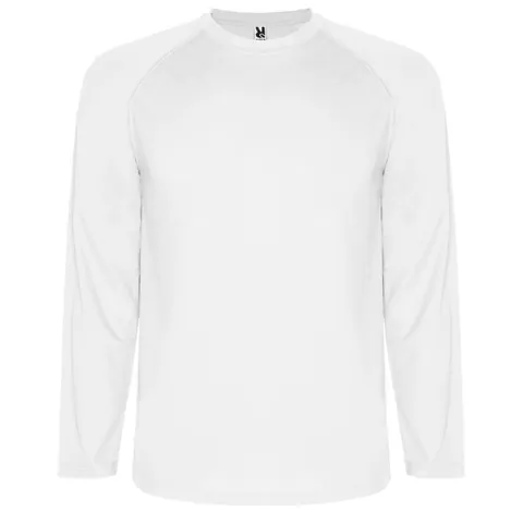 Tricou sport cu mânecă lungă bărbați Montecarlo — culoarea Alb, imagine produs