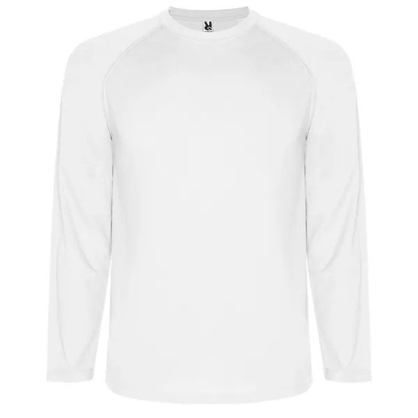 Tricou sport cu mânecă lungă bărbați Montecarlo — culoarea Alb, imagine produs