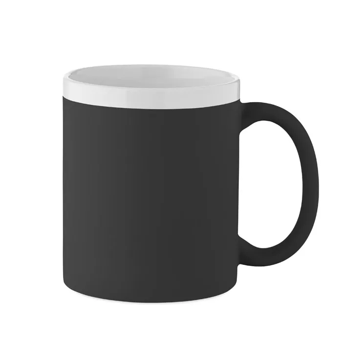 Cană ceramică MUGIVA — culoarea Negru, față