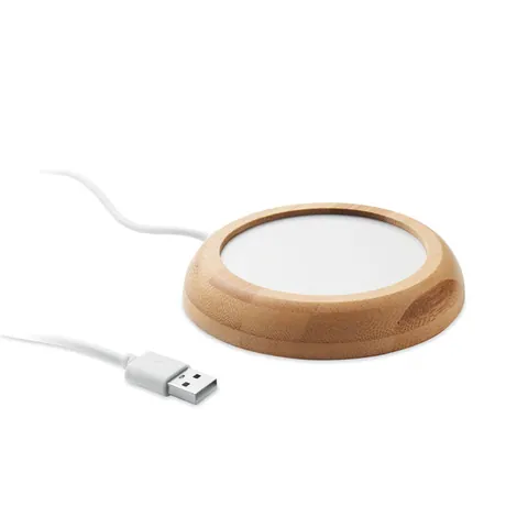Încălzitor cană USB bambus MUGLET — culoarea Lemn, față