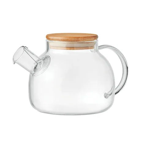 Ceainic de borosilicat MUNNAR — culoarea Transparent, față